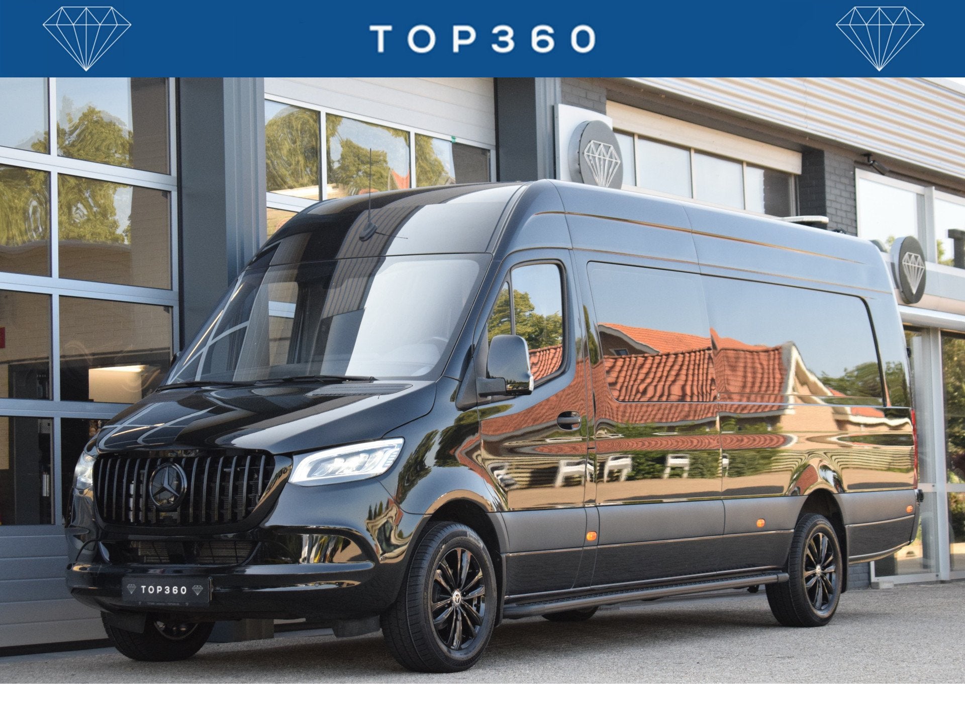 Mercedes-Benz Sprinter L4 (!) 319 3.0 V6 CDI DubbelCabine EU, Auto's, Automaat, Achterwielaandrijving, Gebruikt, Zwart
