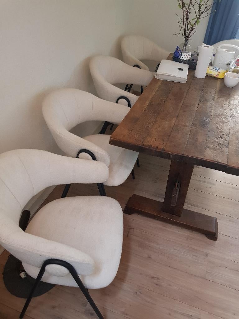 Stoelen wit, Huis en Inrichting, Stoelen, Ophalen, Wit, Zo goed als nieuw, Stof