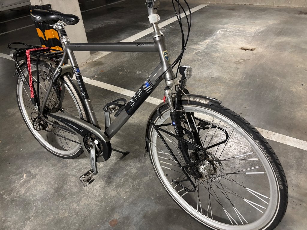 Herenfiets, Fietsen en Brommers, Fietsen | Heren | Herenfietsen, Gebruikt, Versnellingen, 57 tot 61 cm, Schijfrem