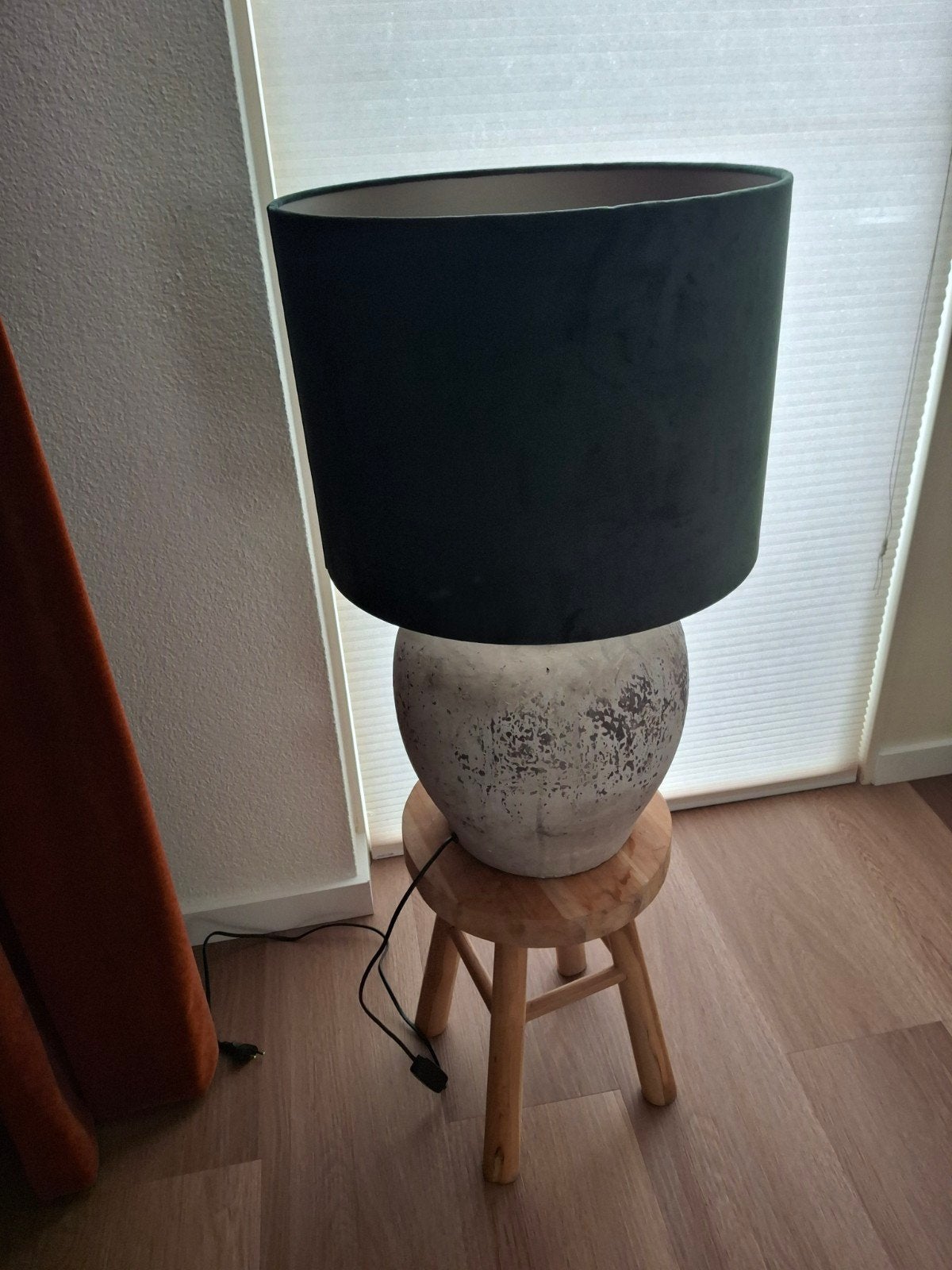 Mooie tafellamp groen, 40 cm, Rond, Ophalen of Verzenden, Zo goed als nieuw