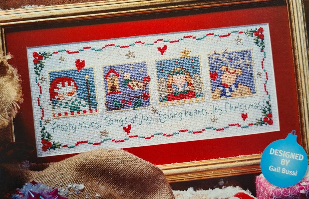 Christmas Sampler Kerst merklap borduurpatroon, Hobby en Vrije tijd, Borduren en Borduurmachines, Nieuw, Patroon, Handborduren