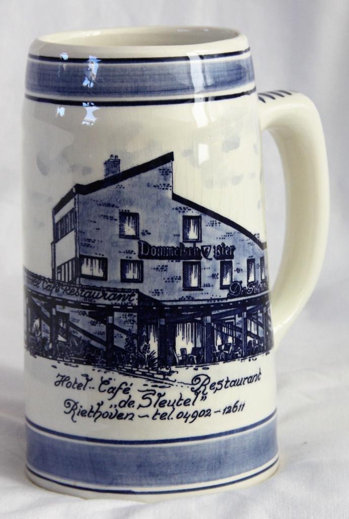 Delfts blauw bierpul / De Sleutel - Riethoven, Ophalen of Verzenden