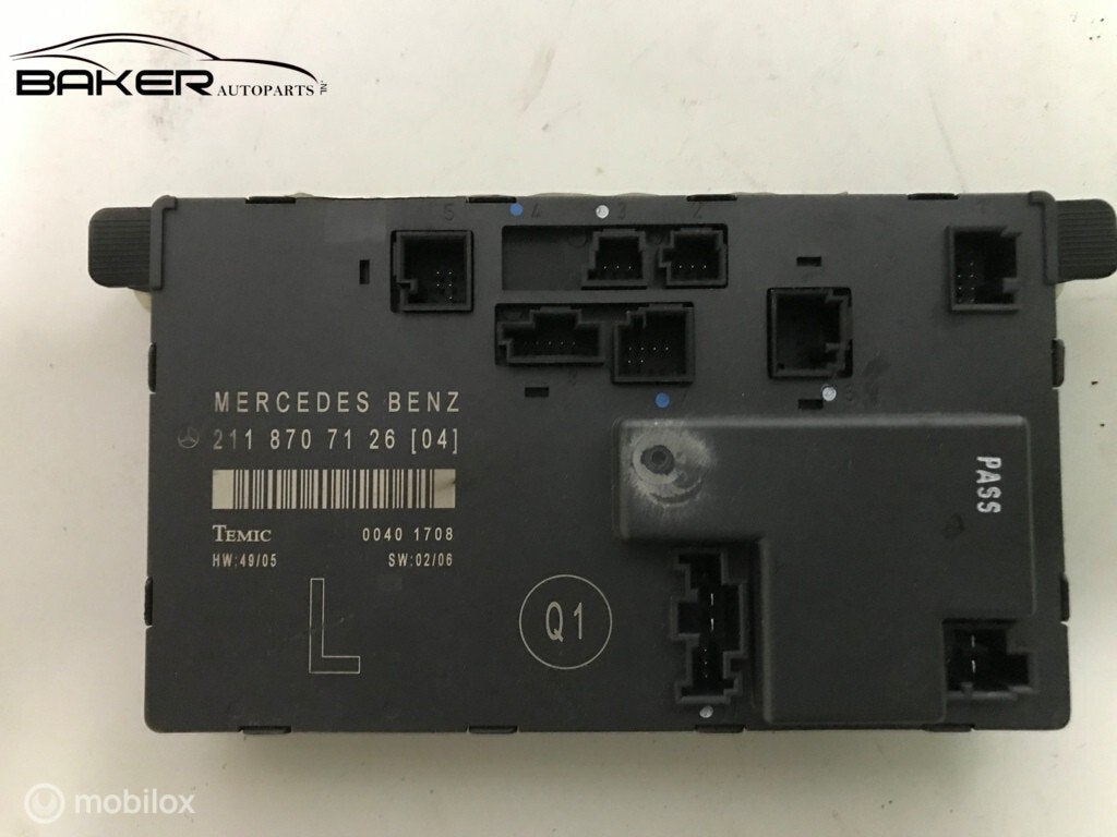 Deurmodule linksvoor Mercedes E-klasse W211 ('02-'09), Gebruikt, Mercedes-Benz, Ophalen of Verzenden, Mercedes-Benz