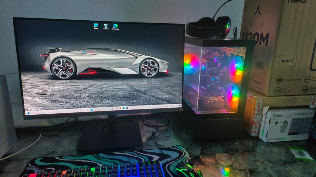 Super Game Pc i7 8700, 16gb, RTX3060ti 8gb + 24" Led, Met monitor, B, Virtual Reality, Refurbished