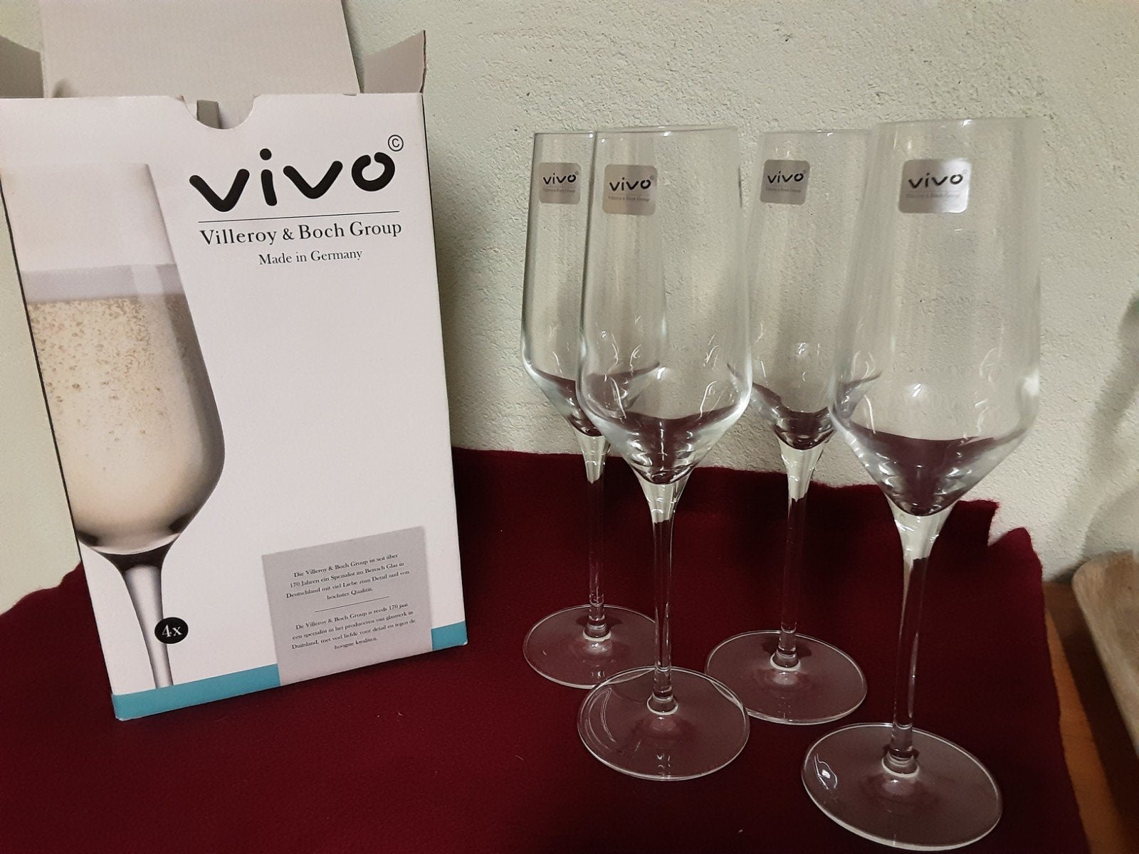 Vivo Villeroy en Boch champagne glazen, kerst servies, Ophalen of Verzenden