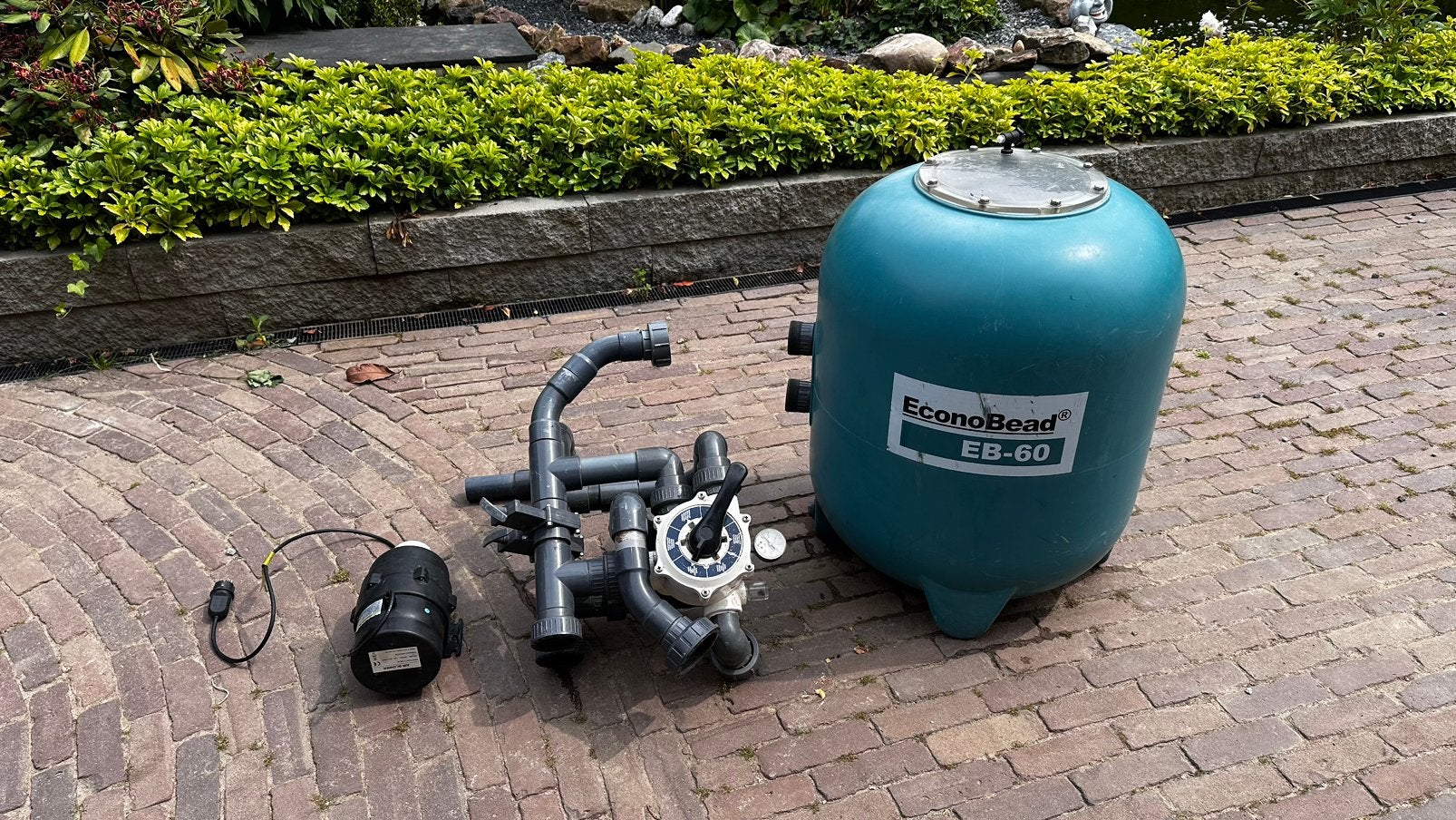 EcoBead 60 Beadfilter compleet – beads, 6-wegklep & blower, Ophalen, Gebruikt, Vijverfilter