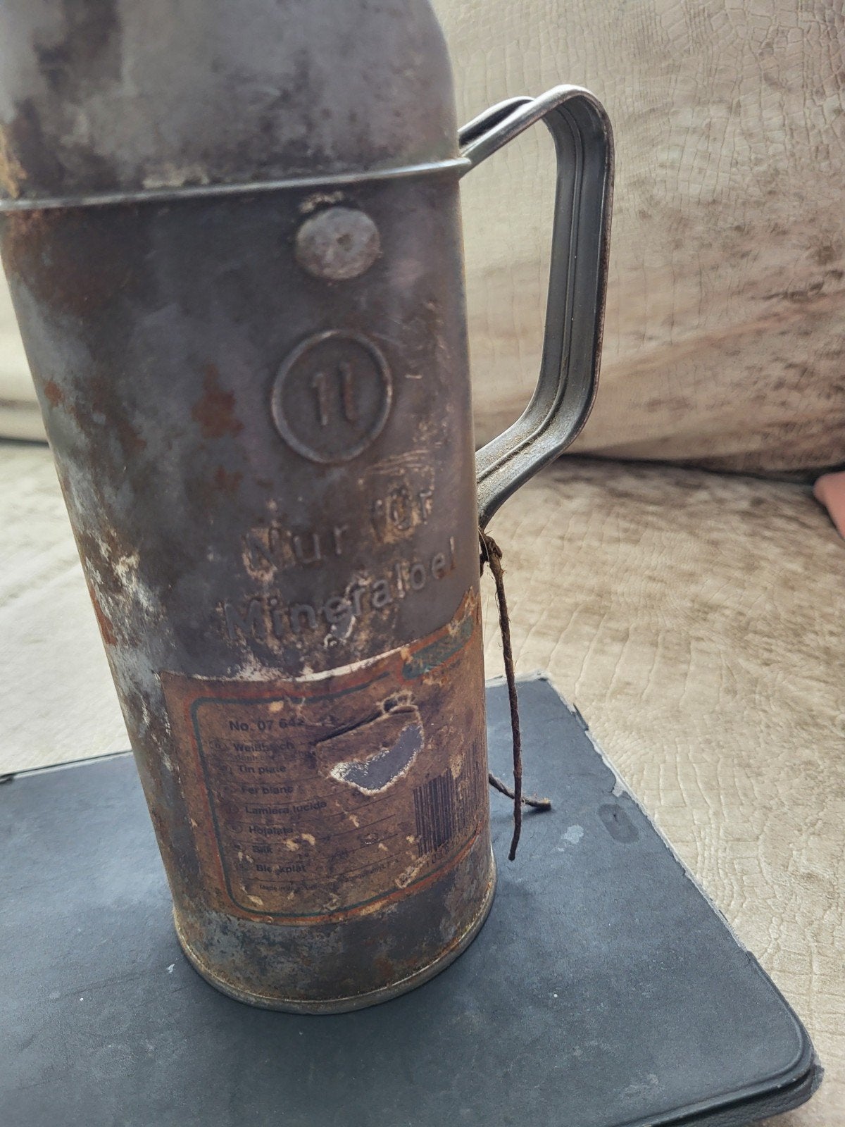 Vintage olie kannetje waarschijnlijk uit de oorlog, Ophalen of Verzenden, Nederland