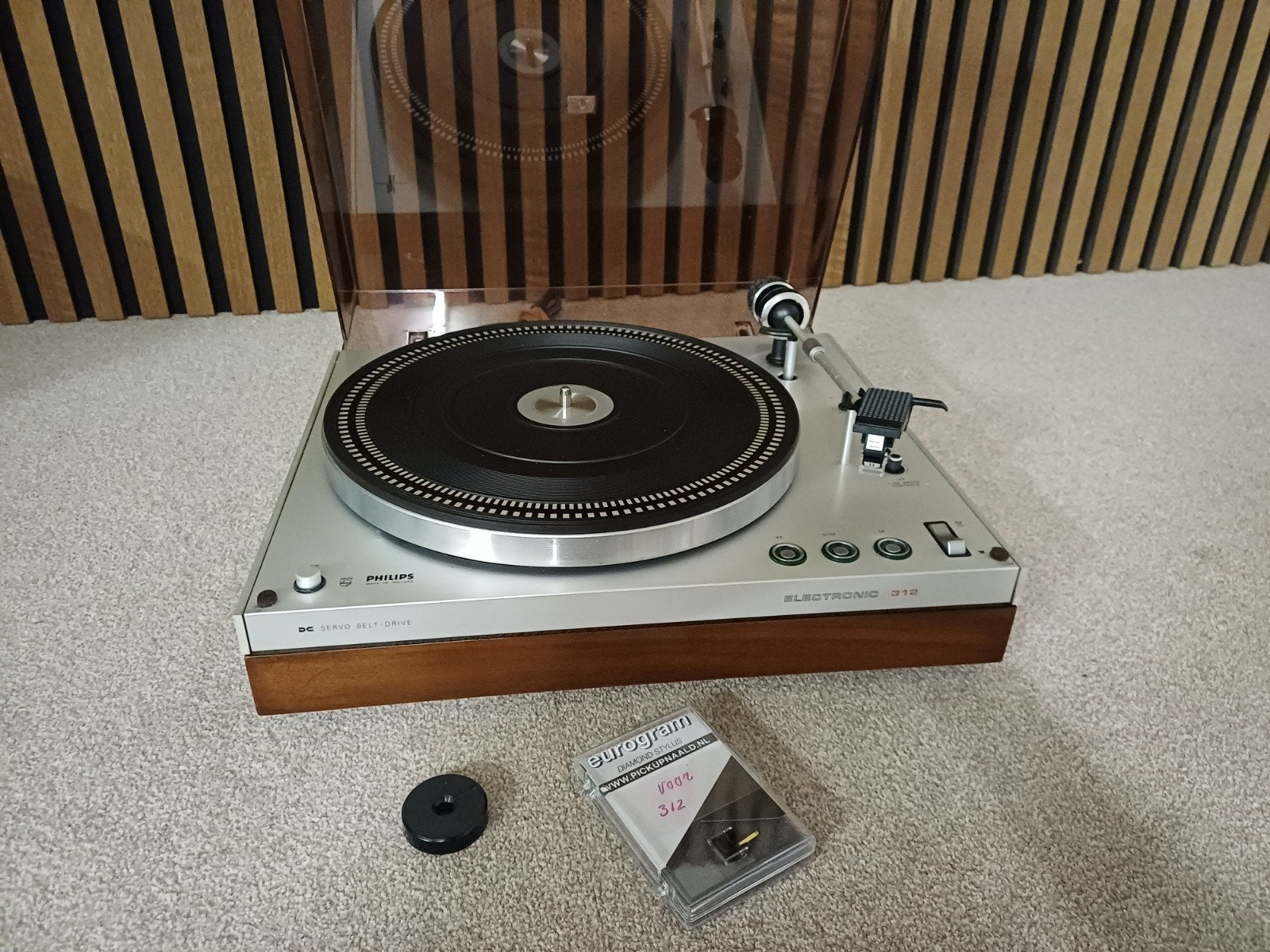 Philips Electronic 312 Platenspeler Topstaat, Ophalen of Verzenden, Gebruikt, Platenspeler, Philips
