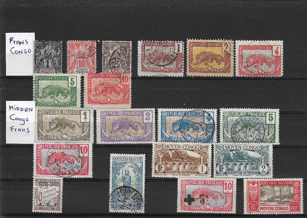 Congo Frans Frankrijk en midden Moyen Congo, Ophalen of Verzenden