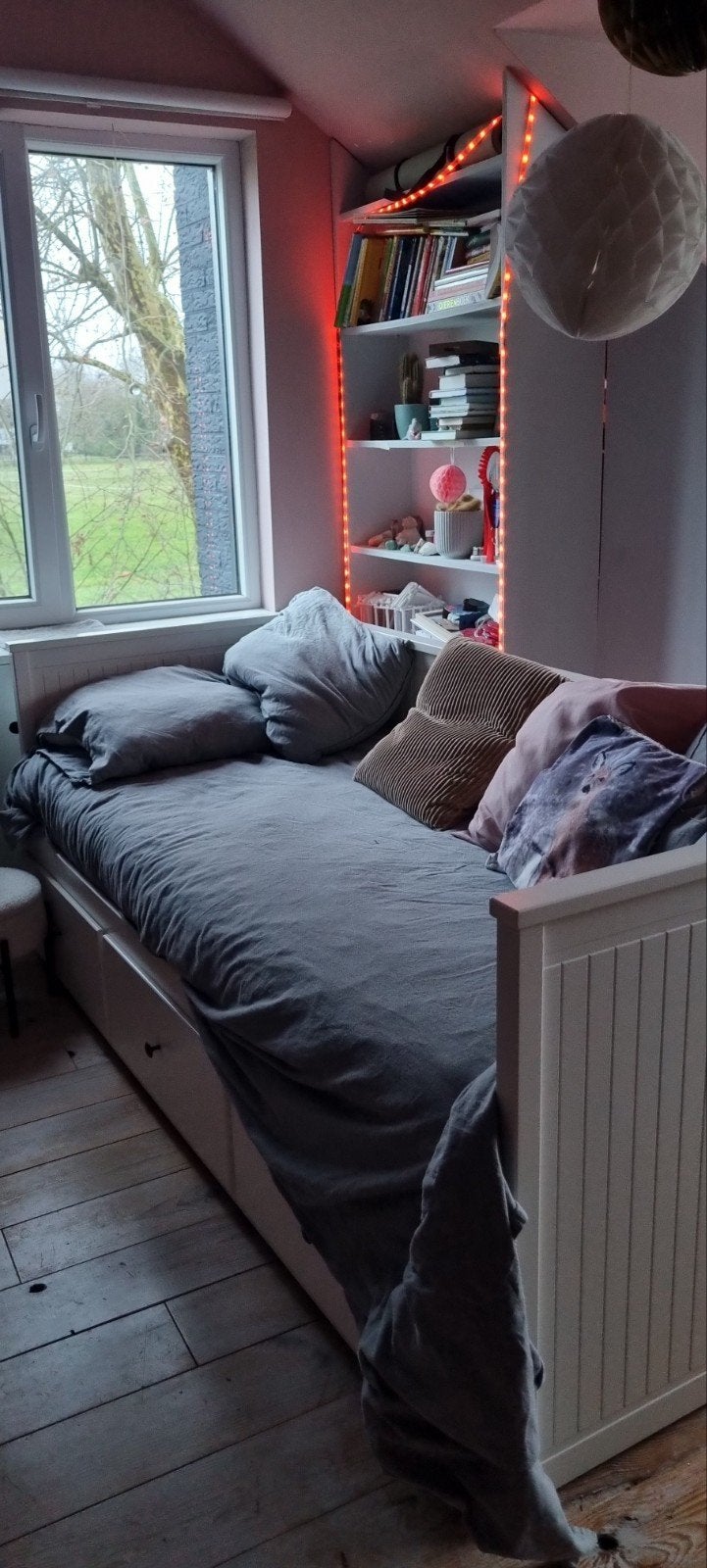HEMNES Bedbank met 3 lades wit