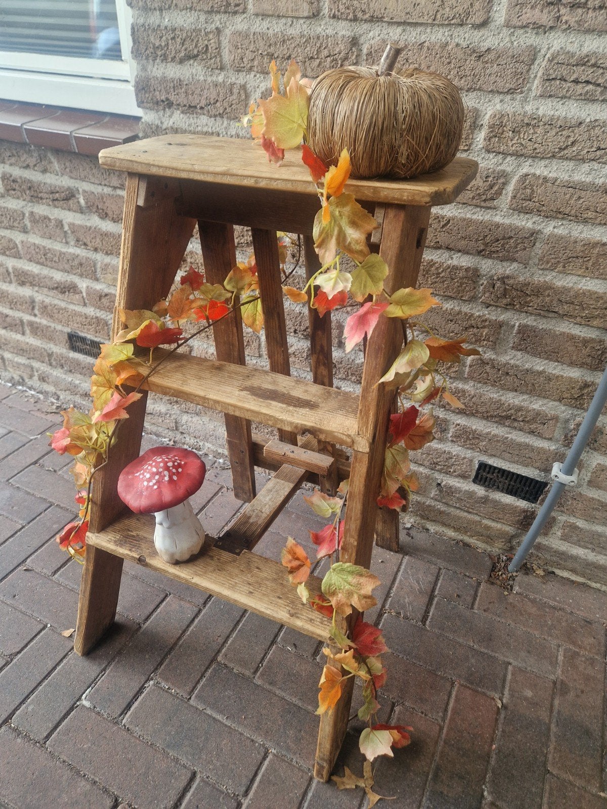 Vintage houten trapje / krukje, Ophalen