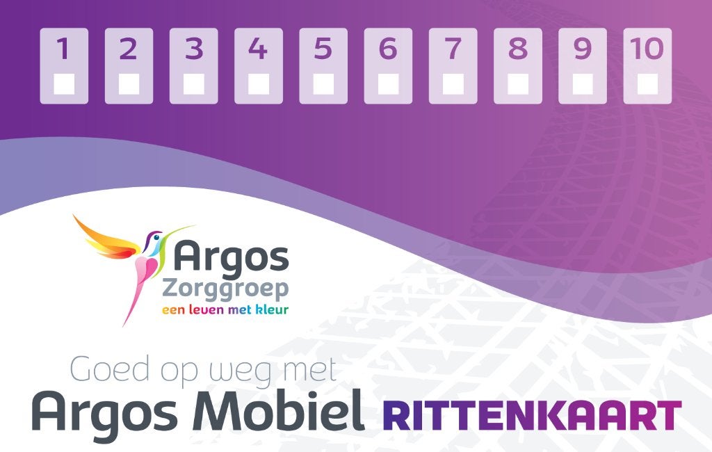 Argos (Taxi) Mobiel Rittenkaart (15 ritten), Eén persoon