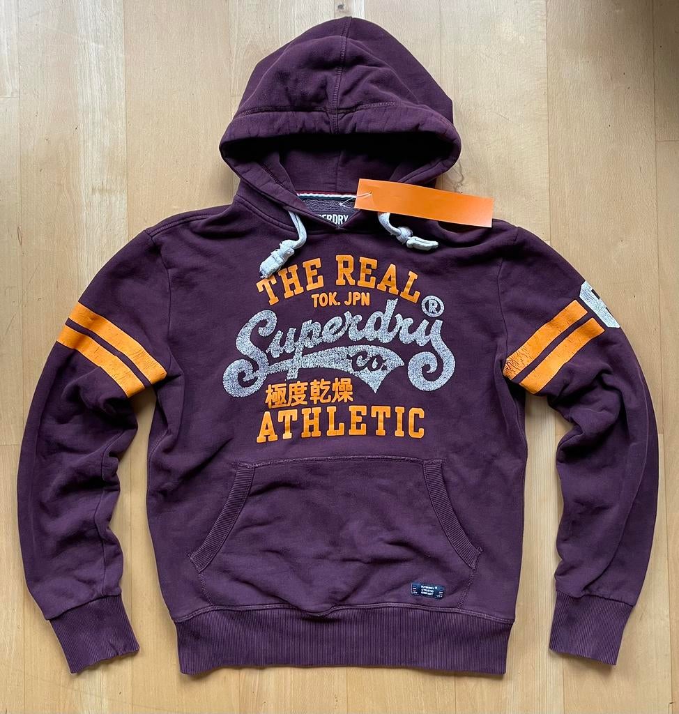 Superdry dikke warme hoodie / trui met capuchon paars L, Ophalen of Verzenden, Zo goed als nieuw, Maat 52/54 (L), Paars