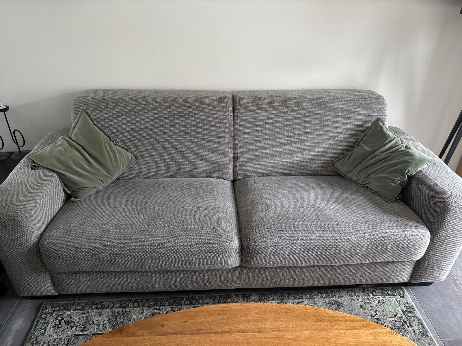 2 1/2 zits bankstel, grijs GRATIS s af te halen!, Ophalen, Gebruikt, Driepersoons, 75 tot 100 cm