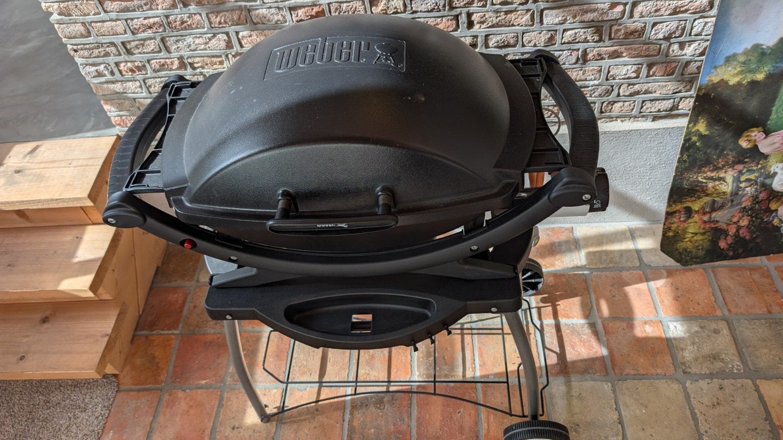 Weber Q200 gasbarbecue met onderstel, Tuin en Terras, Barbecue-accessoires, Ophalen, Gebruikt, Weber