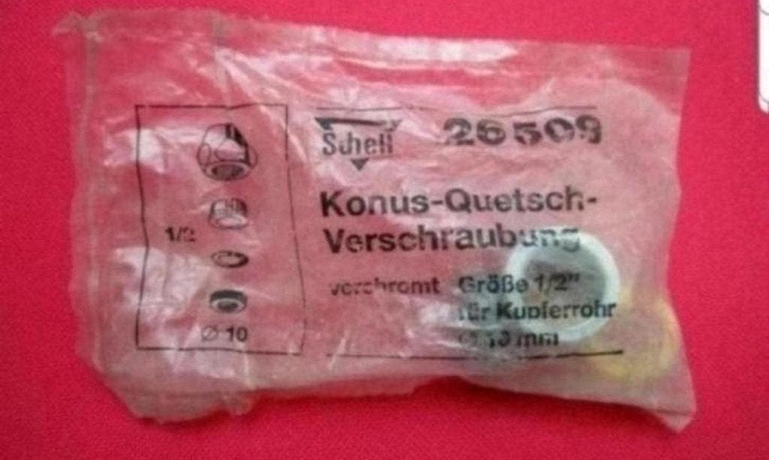 knelkoppeling verchroomd Schell 26509 1/2" 10mm buis bieden, Overige typen, Ophalen of Verzenden, Nieuw