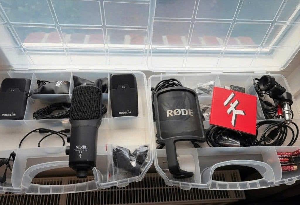 Rode NT-USB microfoon met RodeLink draadloze set, Ophalen of Verzenden, Zo goed als nieuw, Studiomicrofoon