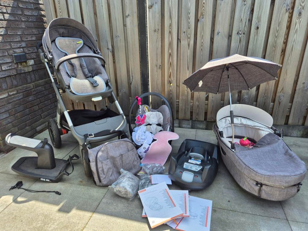 Complete Stokke Trailz kinderwagen set, incl. Izi go isofix, Gebruikt, Verstelbare duwstang, Combiwagen, Ophalen