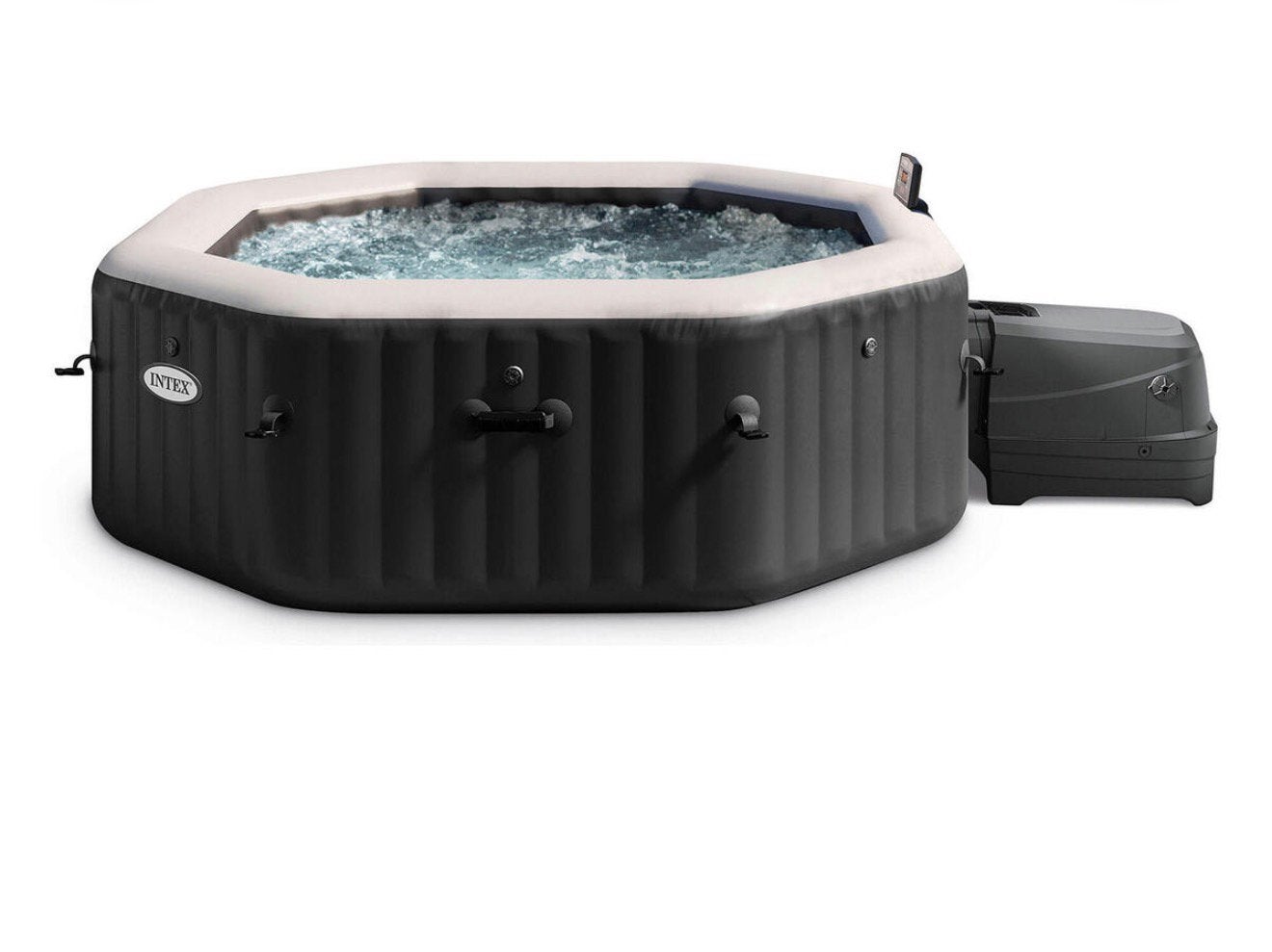 Intex PureSpa Jet & Bubble Deluxe 6 persoons – WiFi, Ophalen, Zo goed als nieuw, Afdekzeil, Opblaasbaar