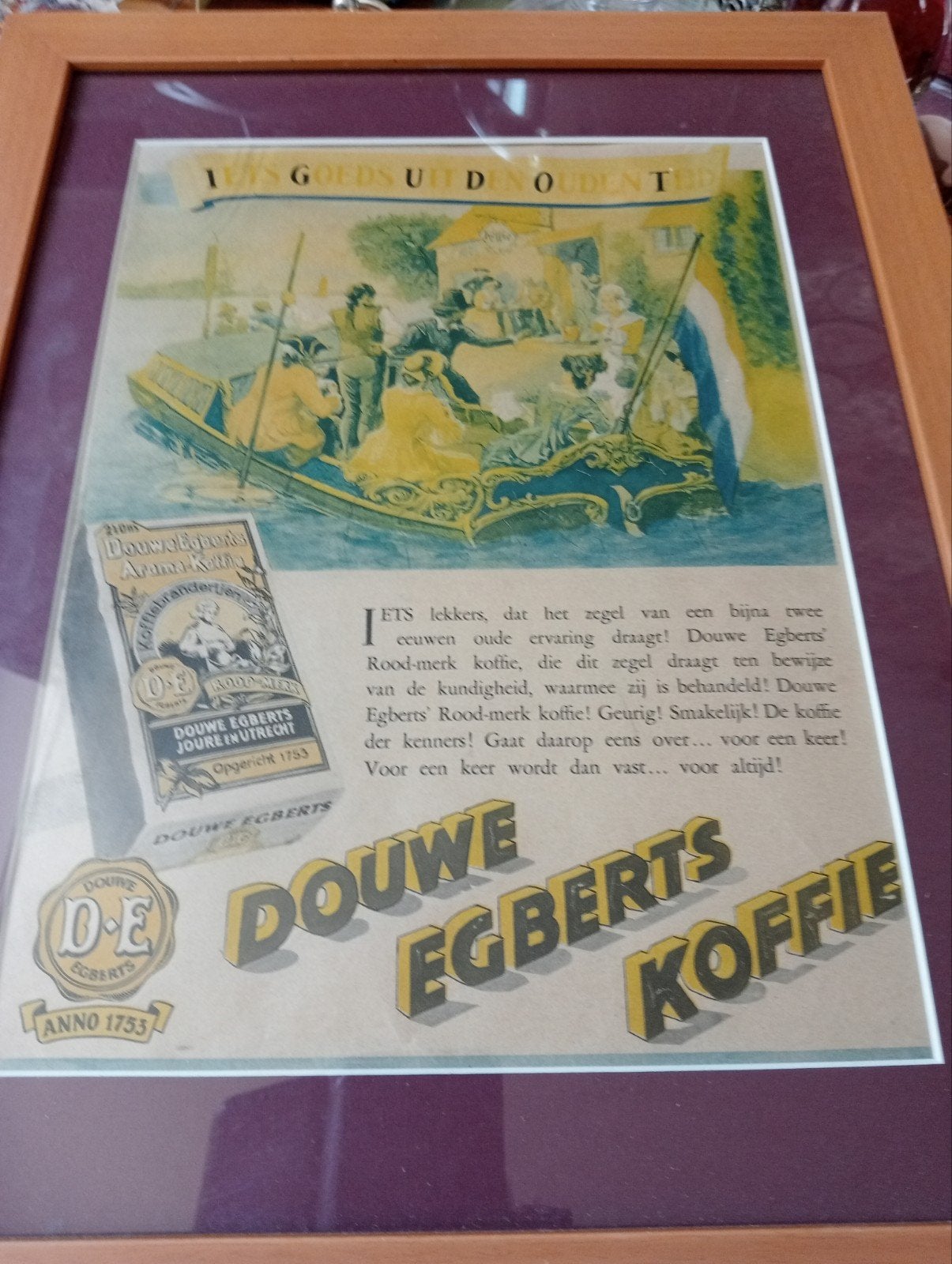Vintage Douwe Egberts Koffie reclame uit krant/tijdschrift, Ophalen of Verzenden