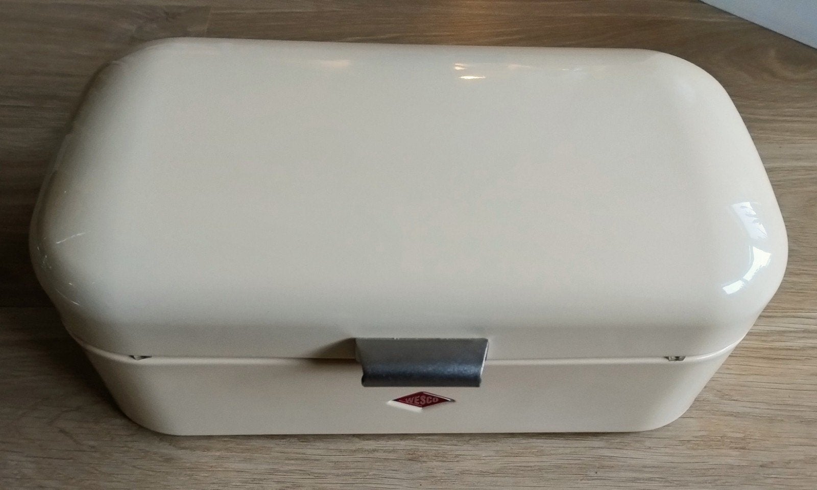 Wesco Vintage Broodtrommel - Crèmekleurig - ZGAN, Huis en Inrichting, Zo goed als nieuw, Metaal, Broodtrommel, Overige merken