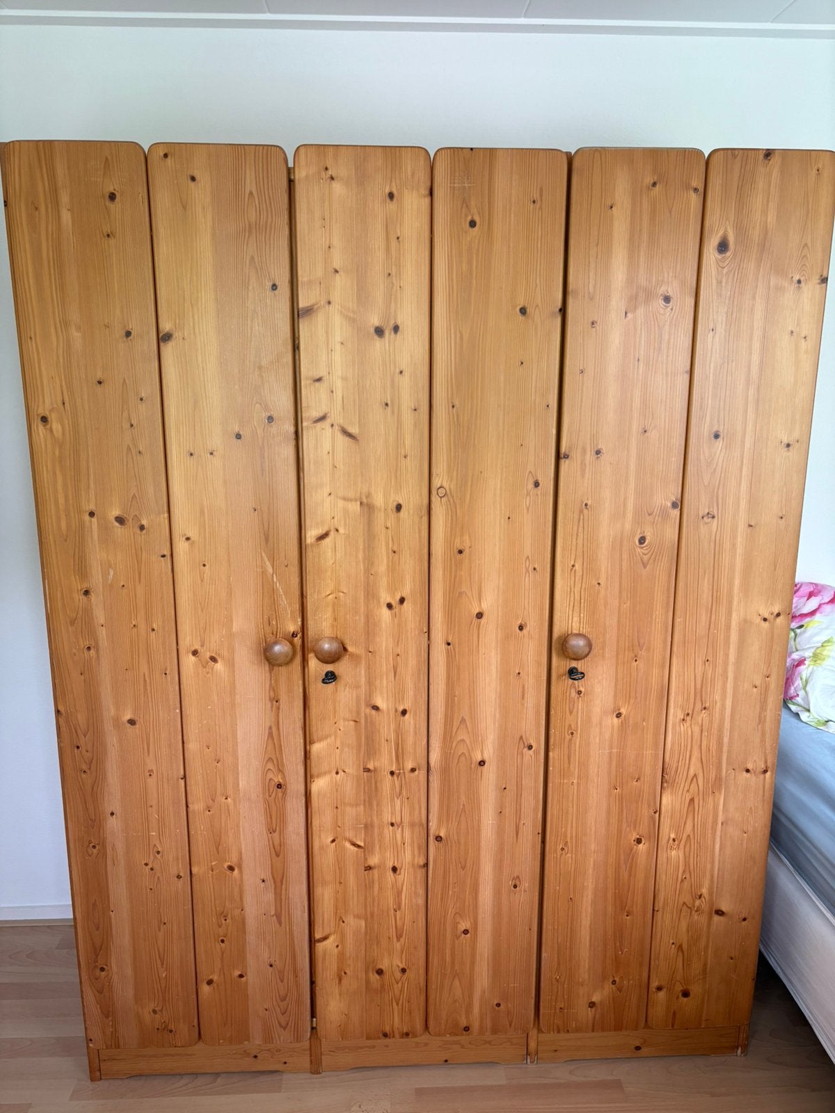 Kledingkast hang/leg massief grenen, Ophalen, Gebruikt, 150 tot 200 cm, 150 tot 200 cm