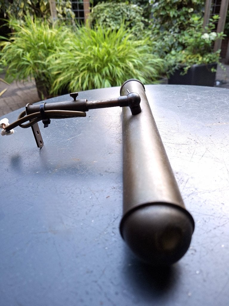 schilderijlamp HERDA Amsterdam -messing - 33,5 cm -Hobbyist?, Gebruikt, Overige materialen, E14 (klein), Ophalen of Verzenden