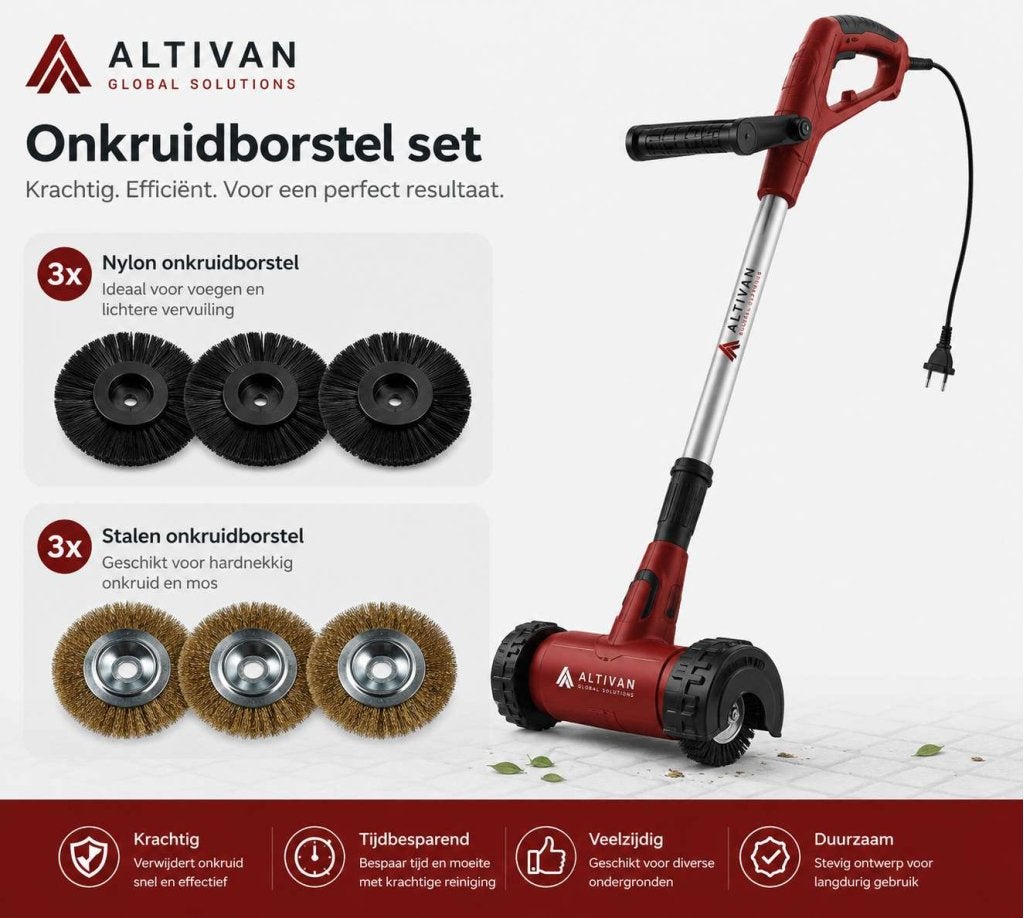 elektrische onkruidborstel 400W - Inclusief 6 borstels, Niet ingevuld, Niet ingevuld, Nieuw, Ophalen of Verzenden