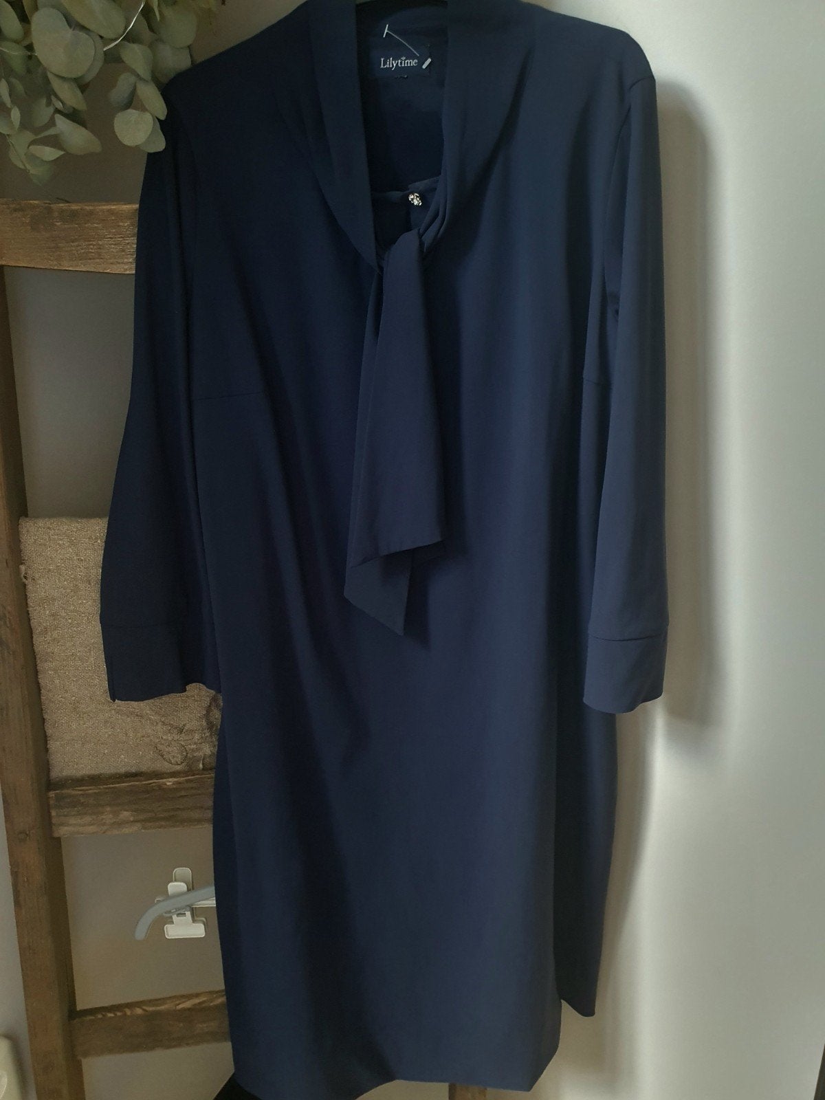 Donkerblauwe travel jurk Lilytime maat 42, Lilytime, Ophalen of Verzenden, Maat 42/44 (L), Blauw