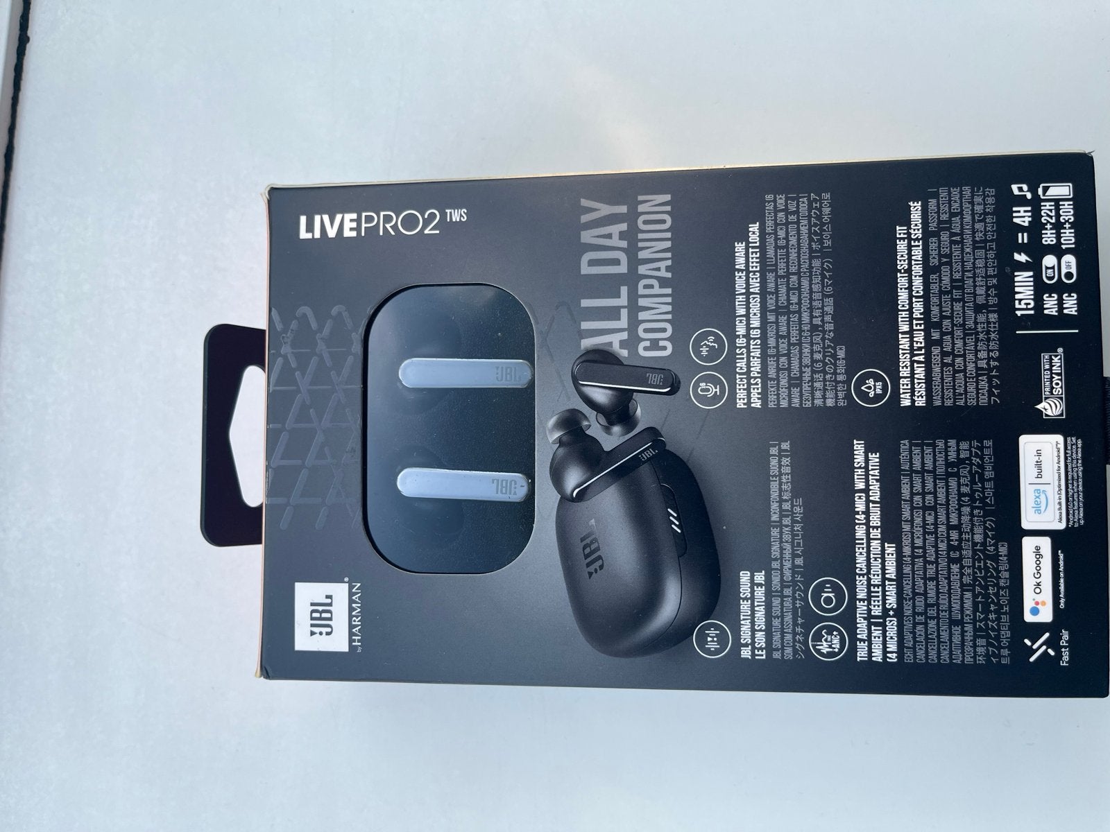 JBL Live Pro 2 TWS Draadloze In-ear Koptelefoon Zwart, In-ear, JBL, Bluetooth, Nieuw