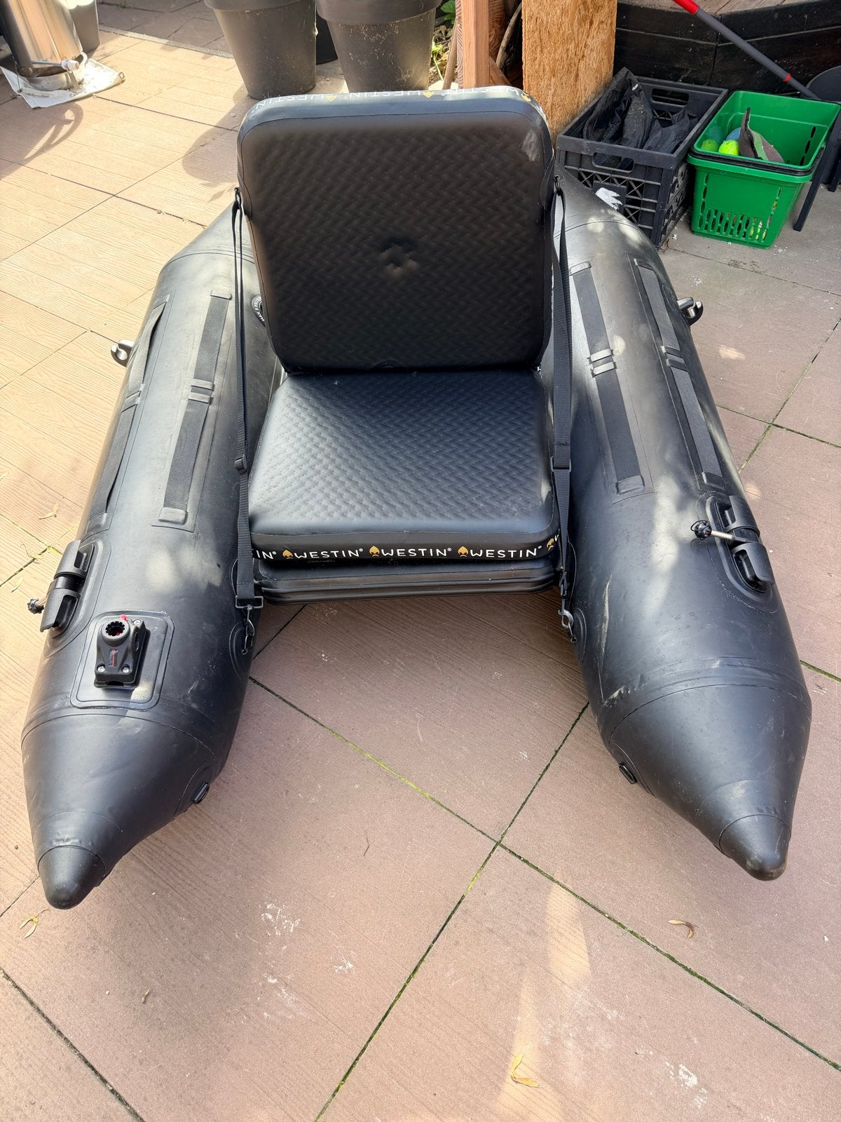 Westin W8 belly boat met accessoires, Watersport en Boten, PVC, Overige brandstoffen, Zo goed als nieuw, Opbergtas