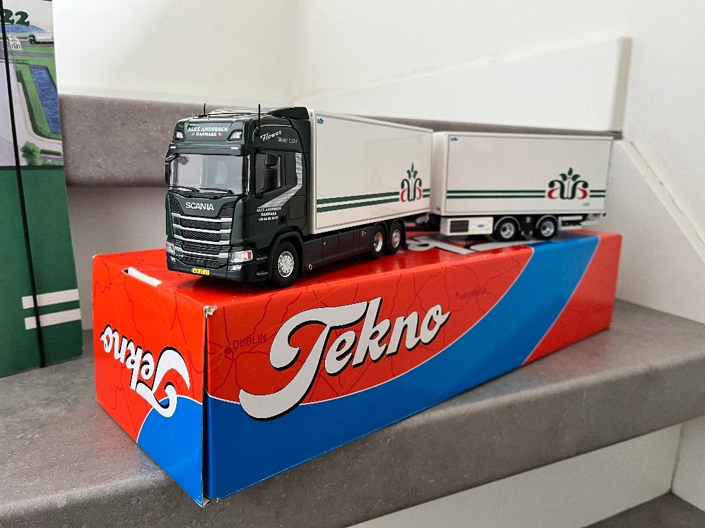Tekno Scania wipkar combi Alex Andersen Denemarken, Ophalen of Verzenden, Nieuw, Bus of Vrachtwagen, Tekno