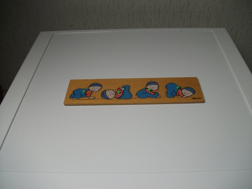 Puzzel baby's 4 delig, Ophalen of Verzenden, Gebruikt