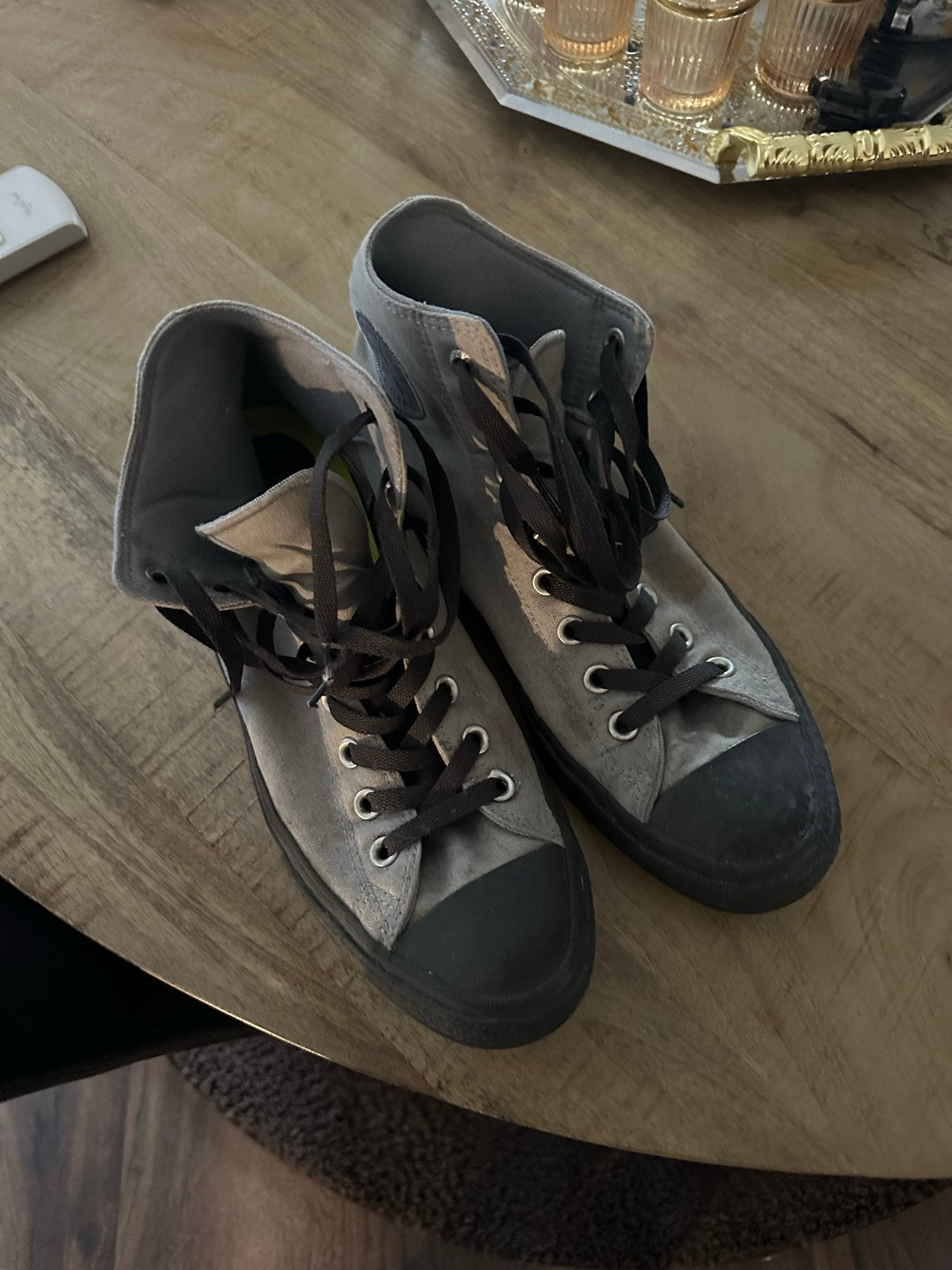 Gedragen grijze Converse All Star sneakers, maat 42, Ophalen, Gedragen, Sneakers of Gympen