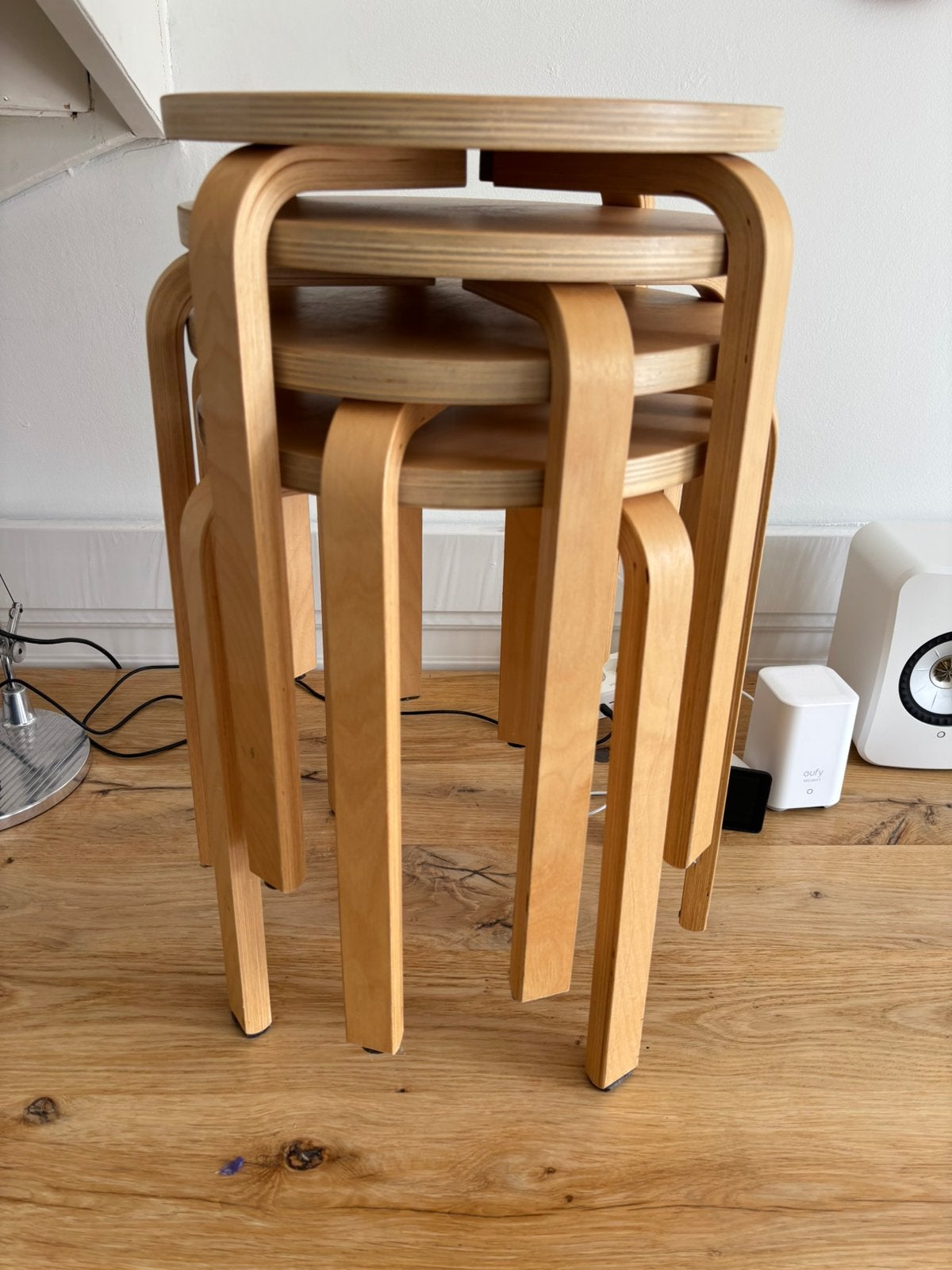 4 Ikea Frosta krukjes - nette staat, Huis en Inrichting, Ophalen, Gebruikt, Hout