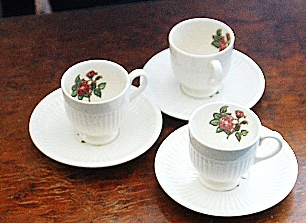 wedgwood Moss rose kop en schotels, Huis en Inrichting, Keuken | Servies, Overige typen, Ophalen of Verzenden, Zo goed als nieuw