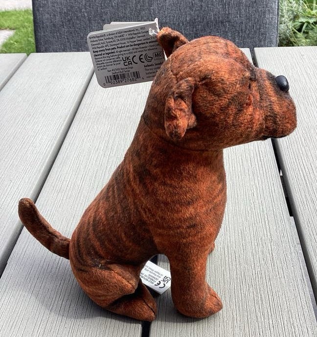 Knuffel staffordshire bull terrier, Ophalen of Verzenden, Nieuw, Hond