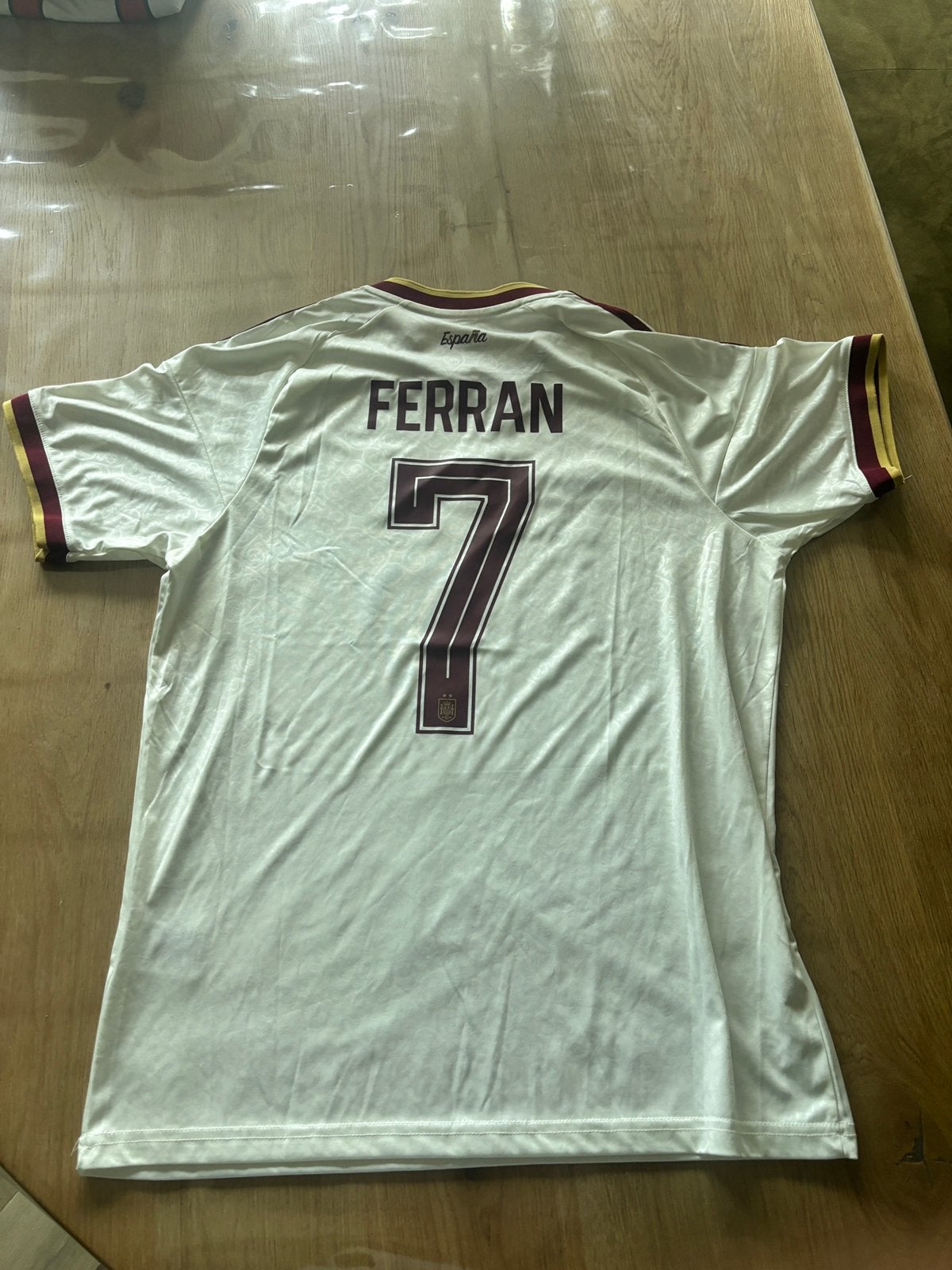 Spanje uitshirt Ferran Torres #7 - Maat XL, Wit, Ophalen of Verzenden, Voetbal, Maat 56/58 (XL)