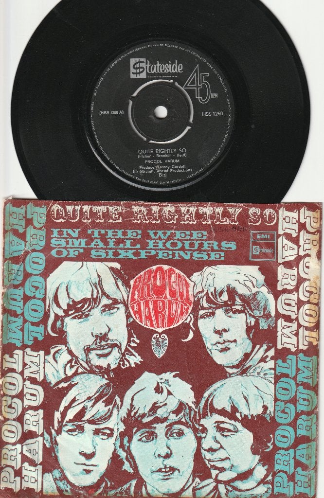 Procol Harum - Quite Rightly So - 1968 -ook versturen, Ophalen, Gebruikt, Pop
