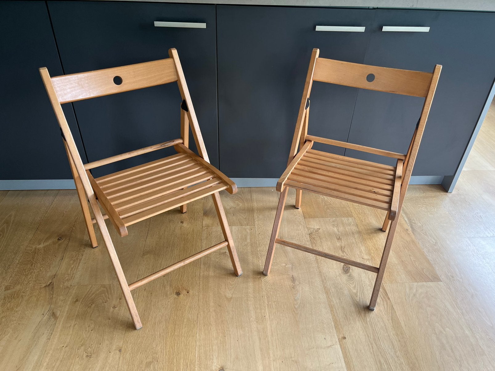 Klapstoeltje IKEA, Terje,  houtkleur, Huis en Inrichting, Stoelen, Ophalen, Gebruikt, Twee, Bruin