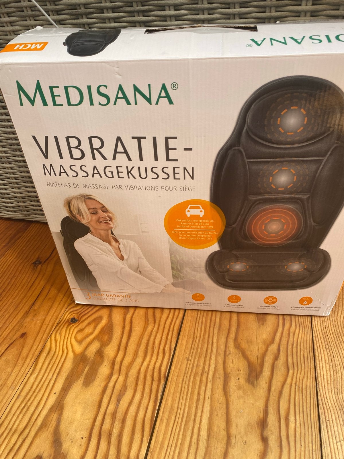 Medisana Vibratie Massagekussen met Warmtefunctie, Ophalen of Verzenden, Zo goed als nieuw, Massagestoel of Kussen