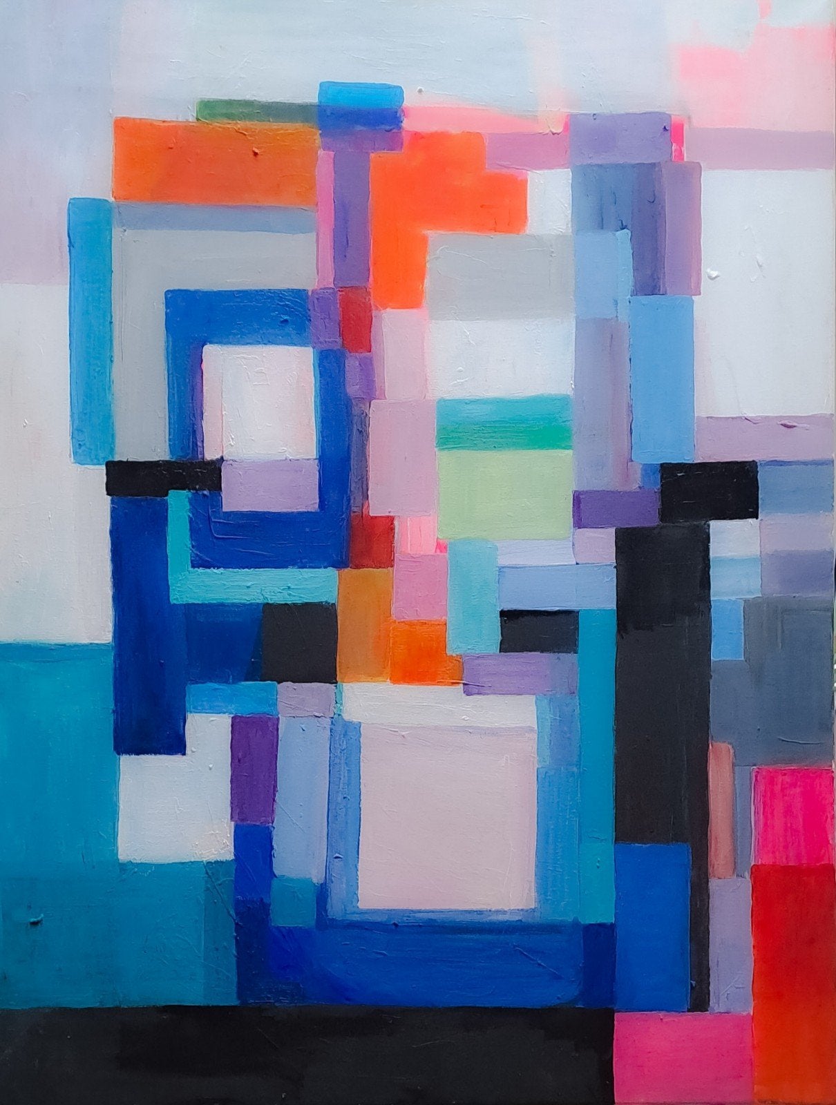 COMPOSITIE, Antiek en Kunst, Kunst | Schilderijen | Abstract, Ophalen of Verzenden
