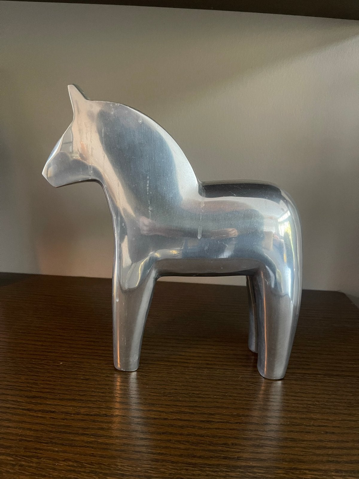 Vintage IKEA Finansiell Dala Paard - Aluminium - Groot, Ophalen