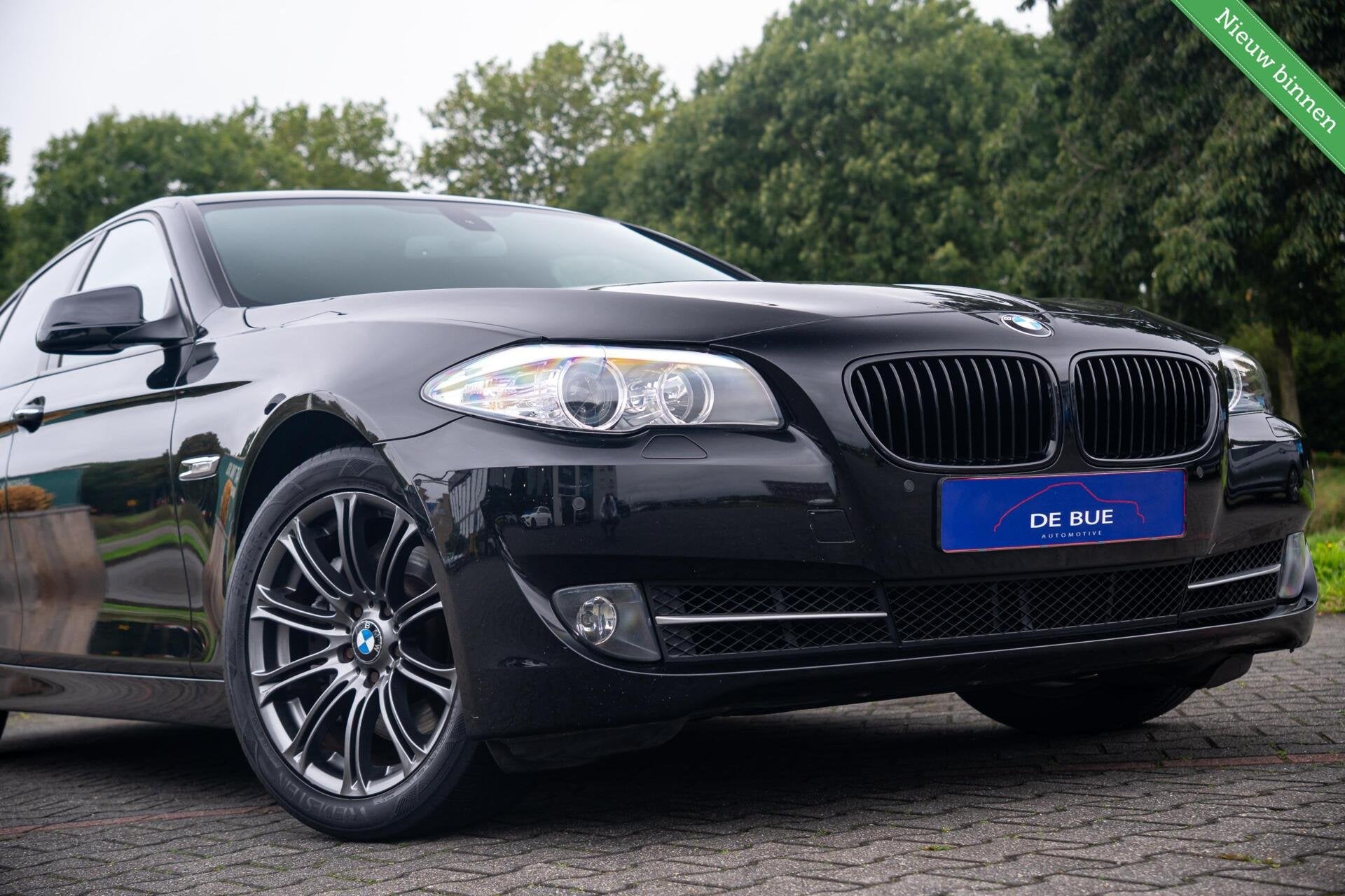 BMW 5-serie 528i 245PK|M-Sport|NL Auto NAP|High Executive|LE, Automaat, Euro 5, Gebruikt, Zwart