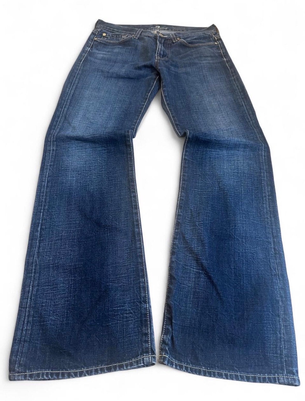7 For All Mankind Bootcut Jeans Heren W32 L34 Donkerblauw, Ophalen of Verzenden, Gedragen, Blauw, W32 (confectie 46) of kleiner