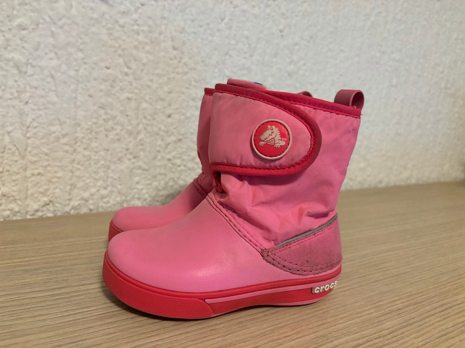 Roze Crocs laarzen maat C9 (25-26), Ophalen of Verzenden, Gebruikt, Meisje, Laarzen