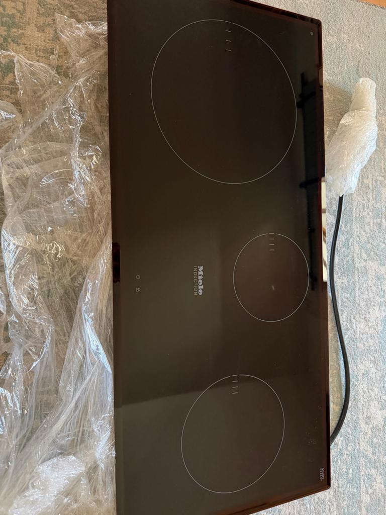 Miele Inductie Kookplaat KM 6380 Facette, Witgoed en Apparatuur, Kookplaten, Ophalen, Gebruikt, 4 kookzones, Inbouw