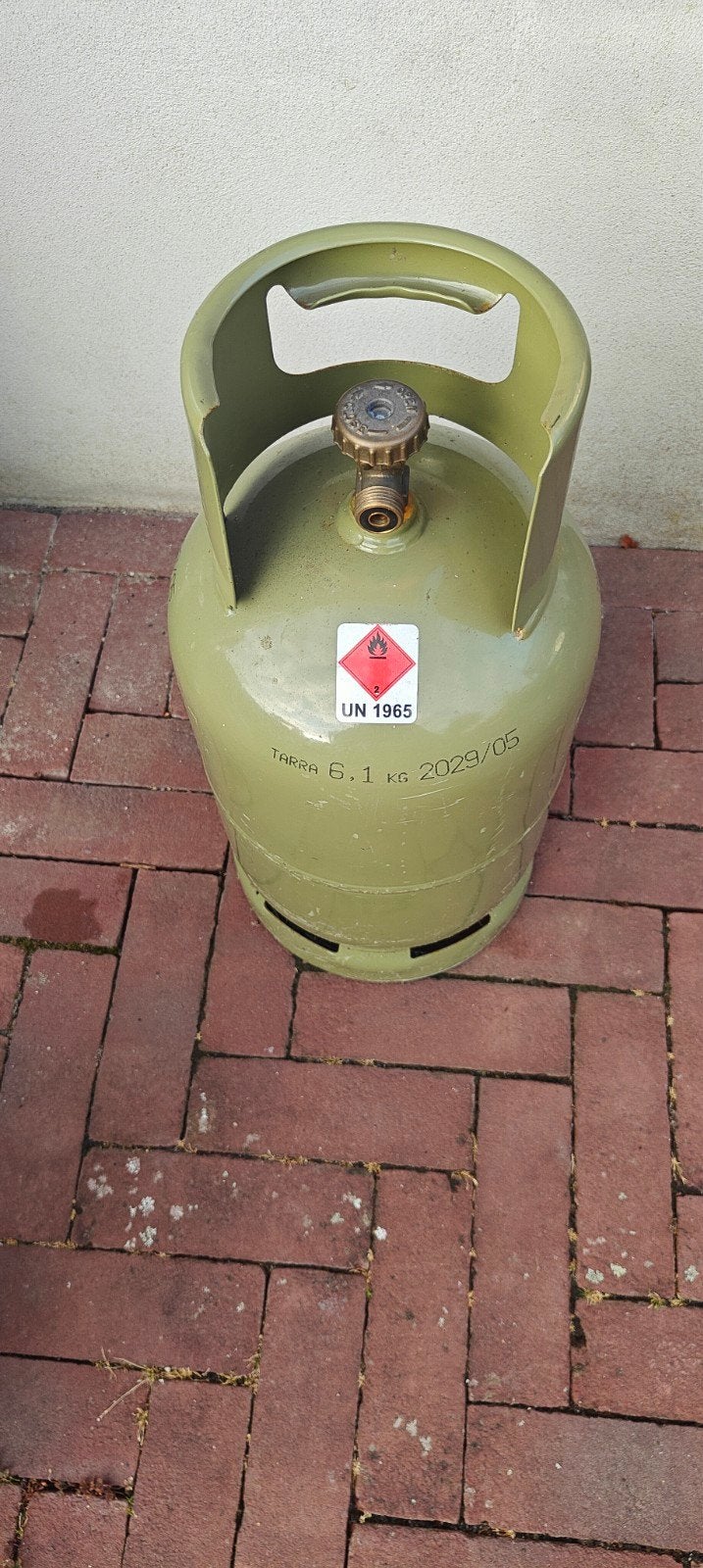 Lege gasfles 6.1 kg - UN 1965, Doe-het-zelf en Verbouw, Ophalen