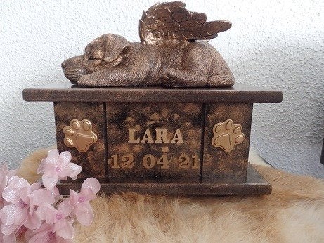 Jack Russel urnen set incl. beeldje handgemaakt, Ophalen of Verzenden, Nieuw, Overige typen