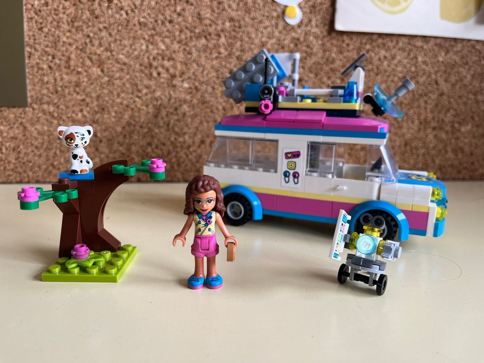 Lego Friends Nieuwsbus met Mia, robot en poesje, Lego, Friends, Ophalen of Verzenden, Zo goed als nieuw